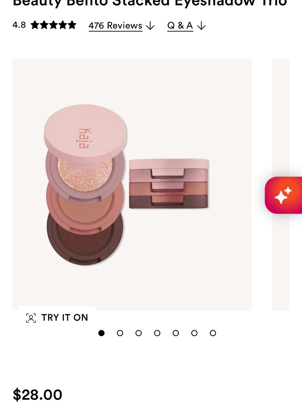Beauty Bento Stacked Eyeshadow Trio — Kaja Beauty Chocolate Dahlia NWB
